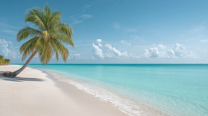 Obraz premium Tropical Beach Paradise: Serene Coastal Scene