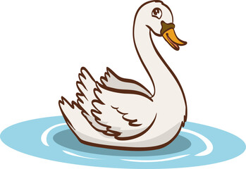 Swan swimming on the lake