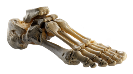 Detailed Foot Skeleton Anatomy: A Visual Exploration of Bone Structure, Medical Illustration, and Anatomical Precision for Educational and Scientific Purposes.