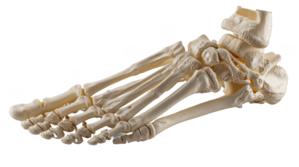 Sole Survivor: A Stark Depiction of the Human Foot's Osseous Architecture in Striking Detail Against a Deep Black Backdrop