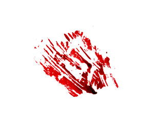 Fresh Human red blood on white background
