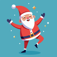 Groovy Santa Claus Dancing for New Year