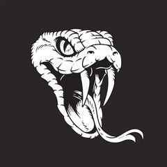 vector illustration of a snake head 