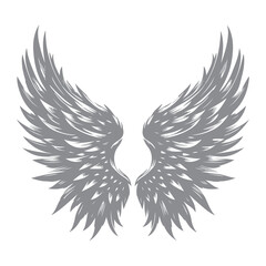 Obraz premium A angel wings vector on a white backgroud
