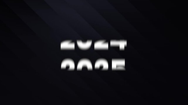 Scrolling Timeline Animation in white text in black line background