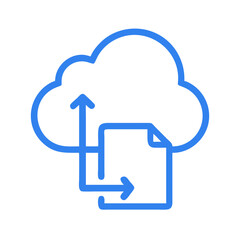 Vector File Upload Representing Cloud Backup Icon Design