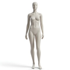 Elegant Female Mannequin Isolated on White Background for Fashion Displays