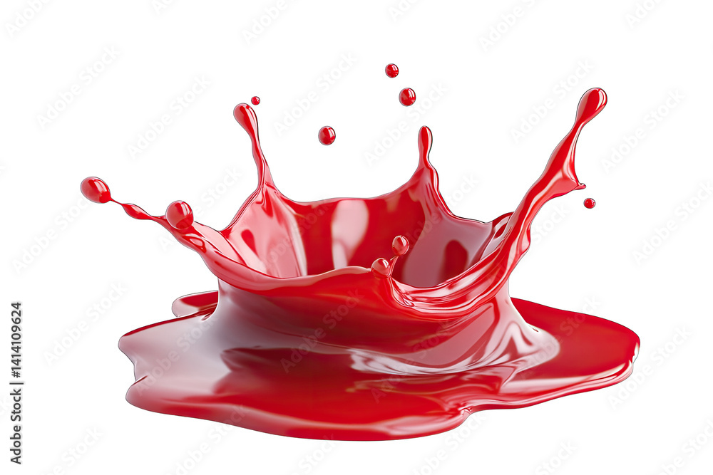 Fototapete a vibrant splash of red liquid creates an artistic and dynamic effect showcasing the fluid motion an