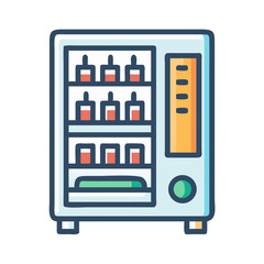 Vending Machine with Displayed Items Icon Design