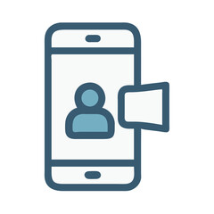 Vertical Smartphone with Single Front Button Icon Design