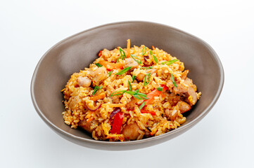 restaurant food on a white background