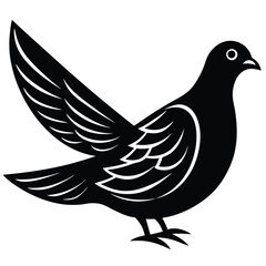 Dove Silhouette Vector