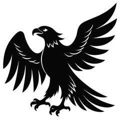Eagle Bird silhouette vector art illustration