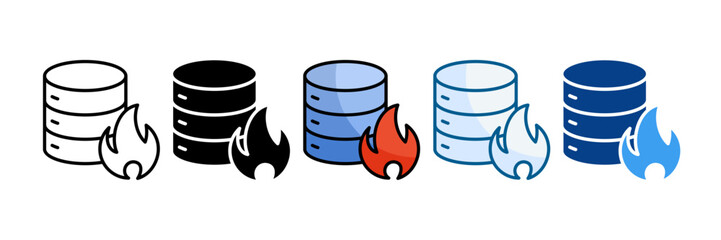 Data Blaze Icon Set Multiple Style Collection
