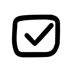 Checkbox doodle vector icon