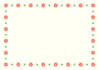 Vector illustration of a flower frame.