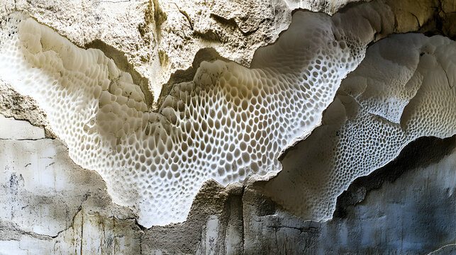 Oolitic Limestone Texture Macro