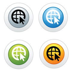 Cute cartoon hand drawn vector  Go to web icon.