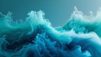 Abstract blue texture with wisps of smoke evokes a dreamy sky