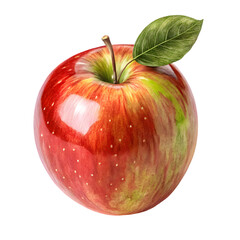 Juicy Red Apple: High-Resolution Image for Free Download on transparent background