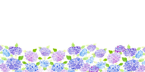 水彩アジサイフレーム