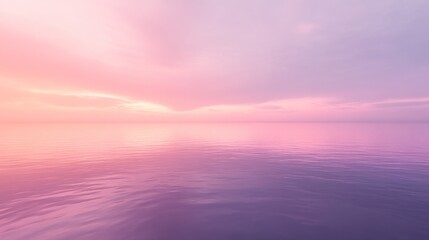 Obraz premium Serene pastel sunset reflecting on calm ocean waters