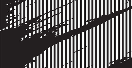 Abstract Black Ink Splatter on Striped Backdrop: Dynamic Monochrome Pattern for Modern Design and Artistic Effects, Grungy Aesthetic and Visual Impact