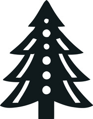 Christmas Trees vector silhouette