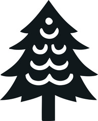 Christmas Trees vector silhouette