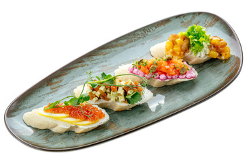 restaurant food on a white background