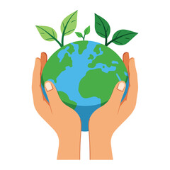World Environment Day Vector Design - Eco-Friendly Lifestyle, Wildlife Protection, Renewable Energy, and Green Cities - Solid Colors, Sustainable Living, Recycle, and Earth Conservation