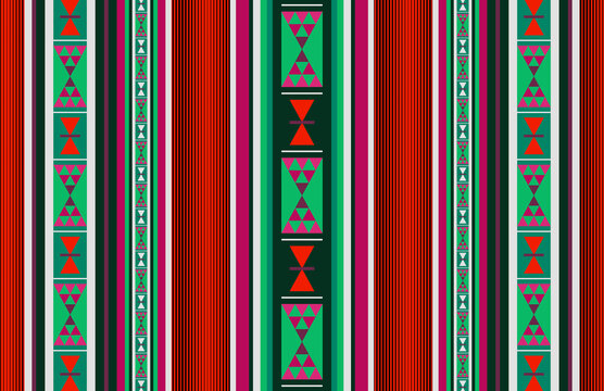 Colorful Theme Detailed Decorative Arabian Style Sadu Pattern
