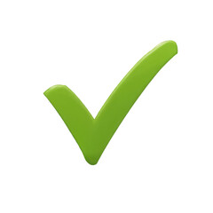 A single green check mark symbol isolated against a dark colored setting