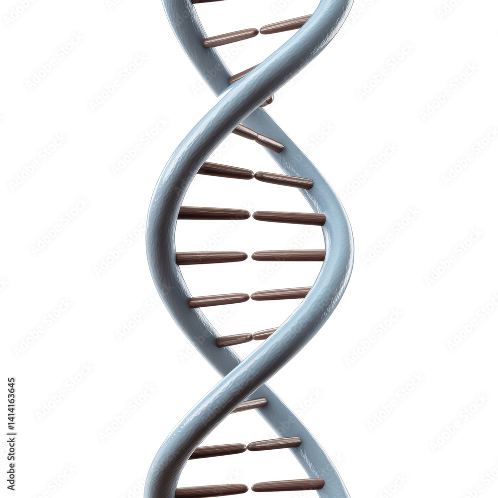 Poster detailed representation of a dna helix structure in 3d format