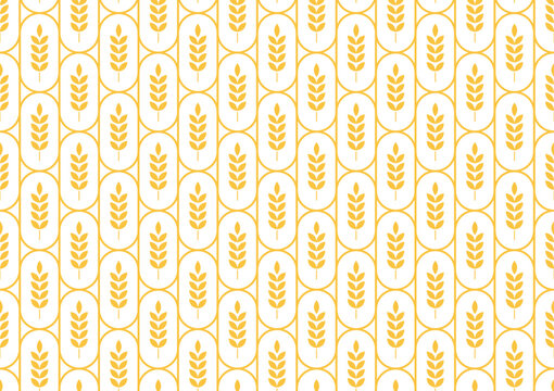 Wheat pattern wallpaper. oat symbol. free space for text. rice sign. Rice pattern wallpaper.