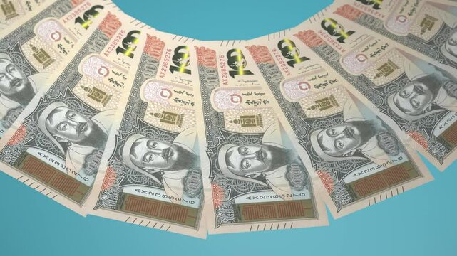 Formal Looping Design 10000 Tugrik Curency of Mongolia