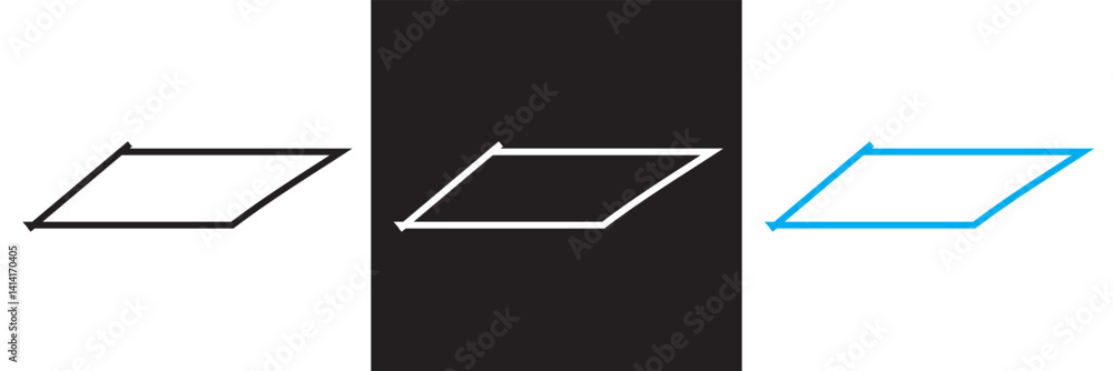 Poster doodle hand drawn highlight rectangles. pencil or pen sketch elements of squares and marks icon. bru