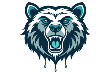 Fototapeta premium Edgy Bear Head Tattoo Illustration for Apparel