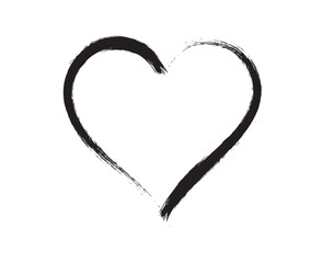 Hand-drawn Black pencil heart doodle line. Hand-drawn heart symbol. heart icon isolated on a transparent background.	