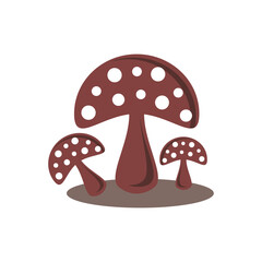 mushroom, illustration, design, vector, food, organic, nature, vegetable, fungal, icon, symbol, sign, logotype, agriculture, plant, fungus, vegetarian, healthy, logo, graphic, isolated, farm, forest, 