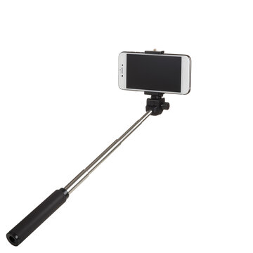 Selfie Stick Phone Photo Image on Transparent  background