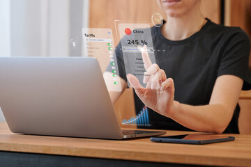 Tariff increase in the virtual interface. The growth of industrial tariffs.Increase in import trade...