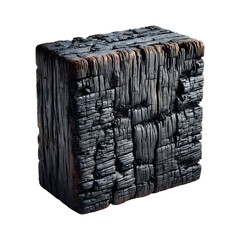 Burnt Wooden Plank Texture  Charred Wood isolated on transparent Background