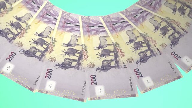 Effulgent Looping Design 200 Dollar Curency of Namibia