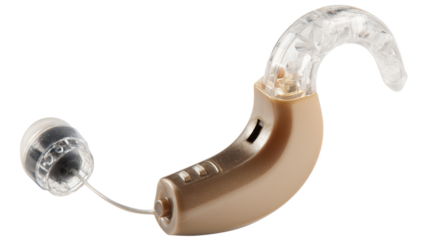 Enhancing Auditory Experience: A Close-Up of a Modern Hearing Aid Device Designed for Seamless Hearing and Improved Communication in the Modern World