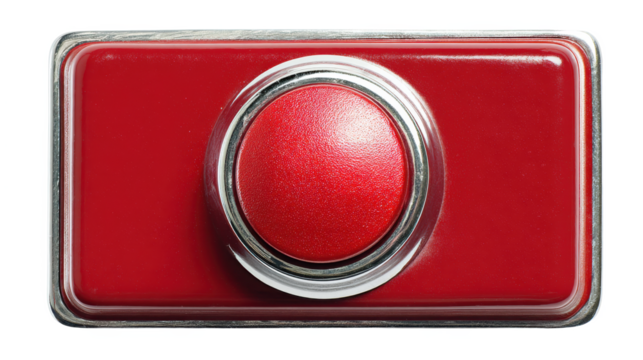 Emergency Stop: A Bold Red Button Poised for Action, Ready to Halt Processes and Avert Disaster with a Single, Decisive Push.