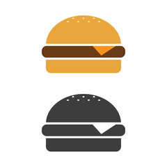 Burger logo icon sign Fast food set Hamburger cheeseburger emblem Abstract simple design style Fashion print for clothes greeting invitation card app online menu flyer banner poster cover book ad