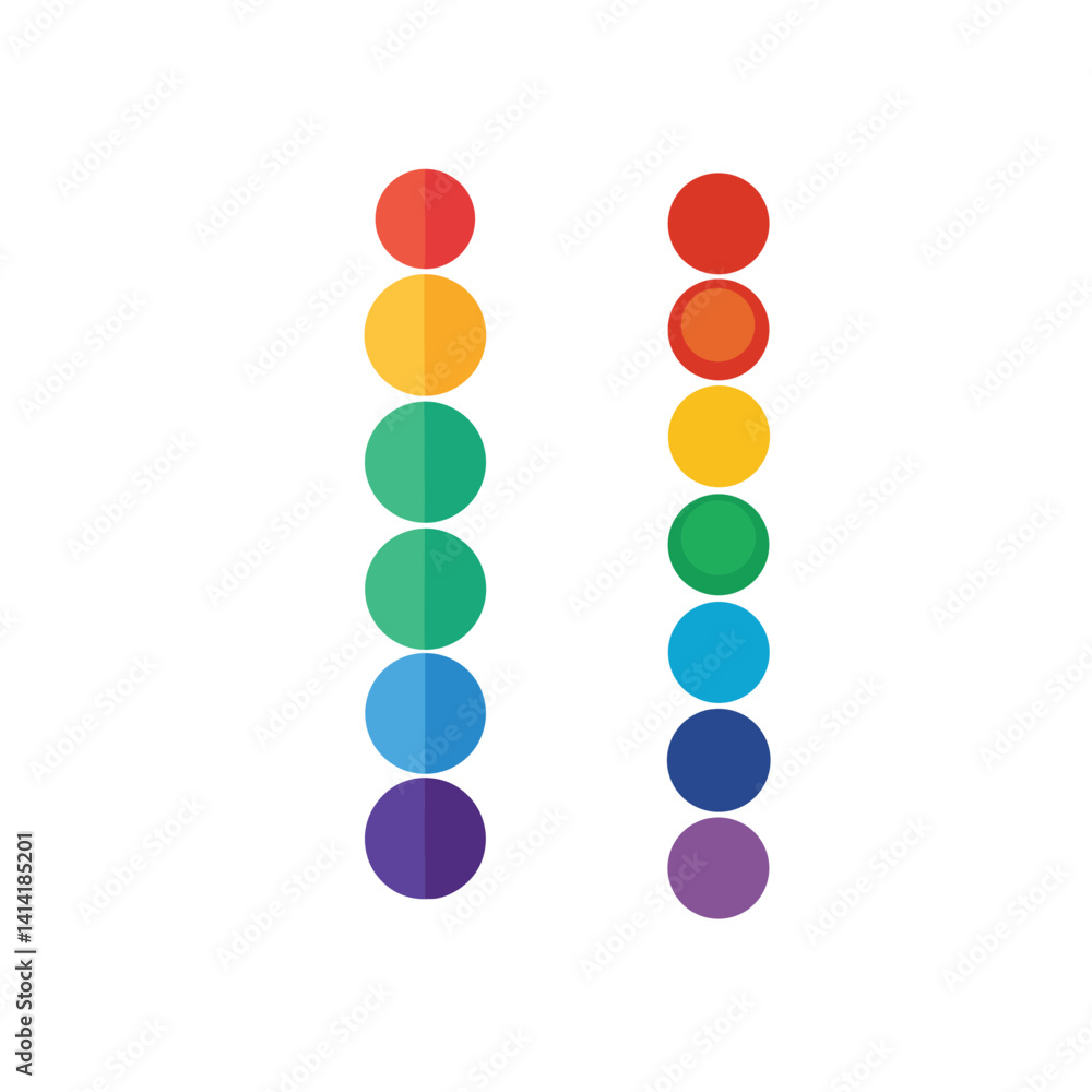 Poster minimalist clean chakra dots in vertical line