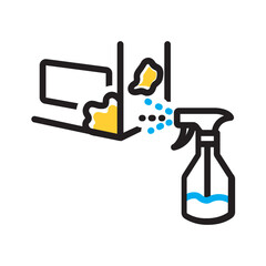 Vector multi color icon for Mold abatement