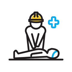 Vector multi color icon for Rescue team